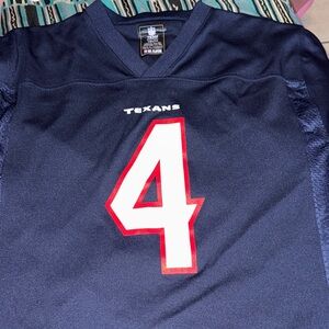 Youth Texans Navy Jersey with Red Number